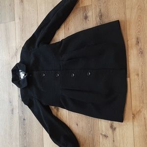 Motherhood Maternity Wool Warm Winter Dress Pea Coat Black Medium